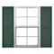 Ekena Millwork Mid-America Vinyl, Standard Size Cathedral Top Center Mullion, Open Louver Shutter, 11239028, PR 00011239028 - alternate 1